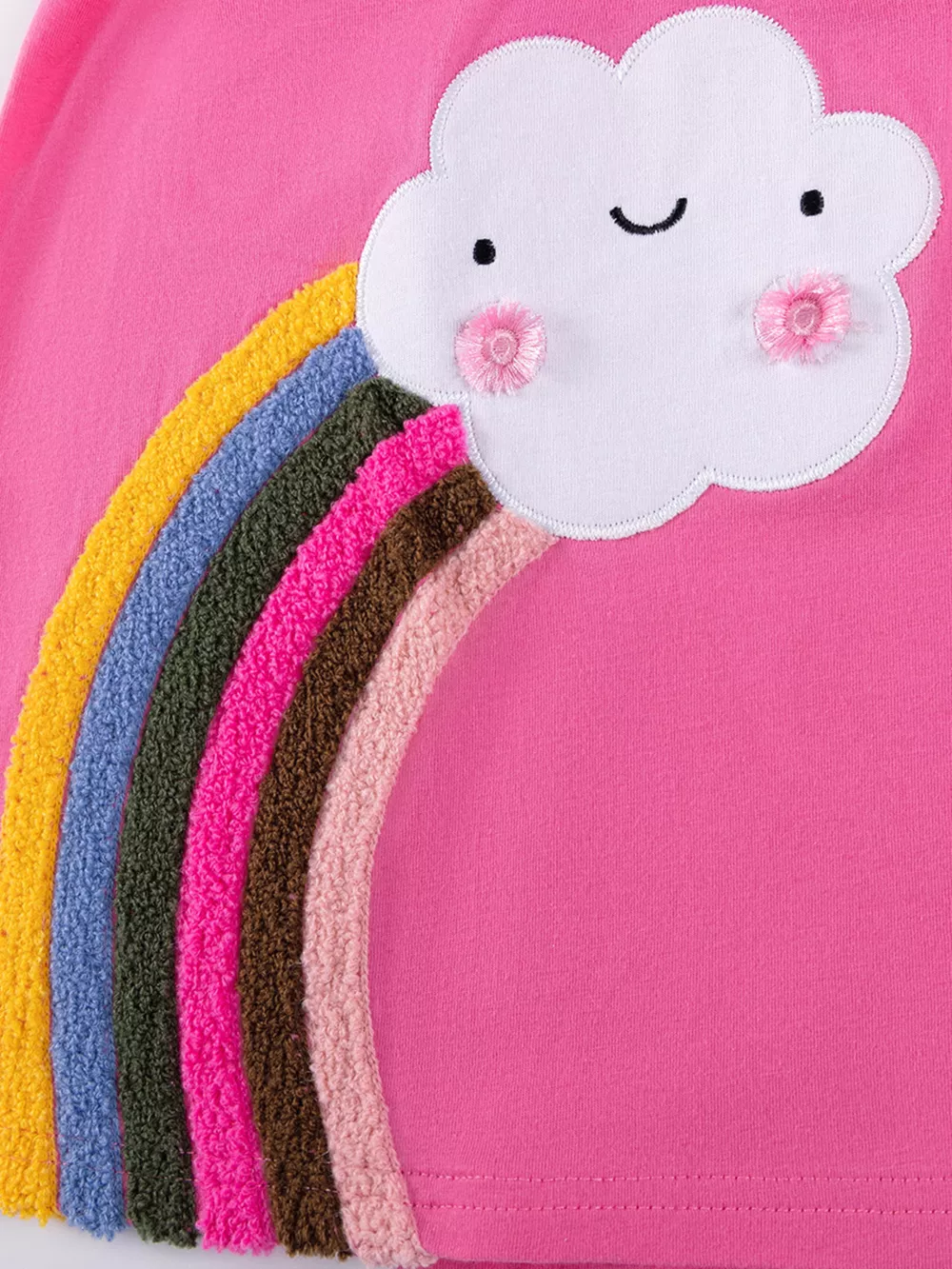 Children's Rainbow Cloud Applique Casual Dress, image 4