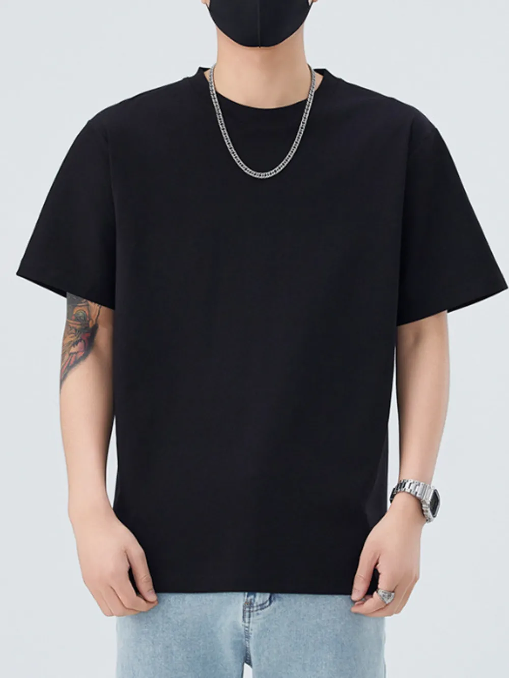Men's Full Size Round Neck Short Sleeve T-Shirt Plus Size