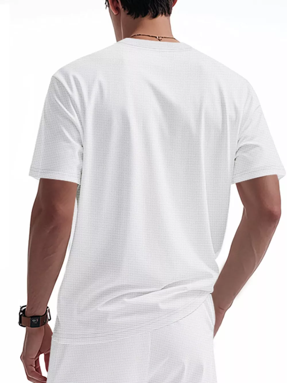 Men's Full Size Lace-Up Neck T-Shirt Plus Size, image 20
