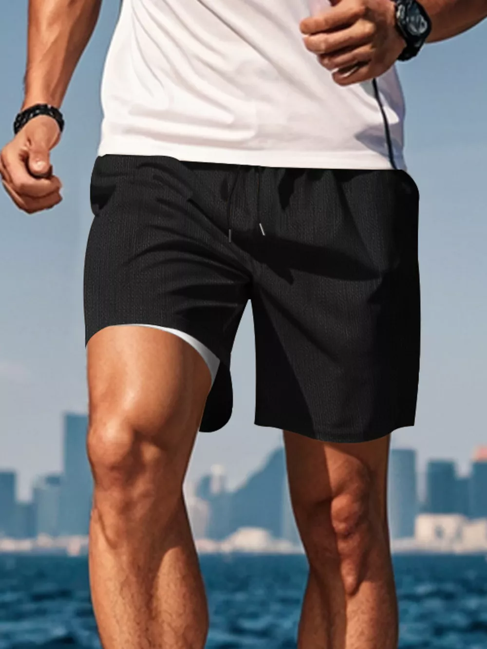 Men's Drawstring Causal Shorts, image 8