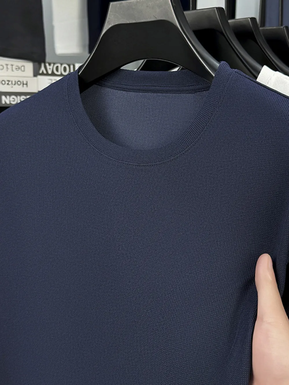Men's Plus Size Round Neck Short Sleeve T-Shirt, image 7