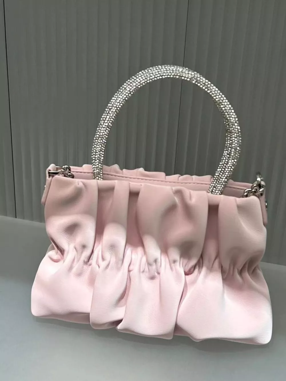 Ruched Chain Crossbody Bag, image 2