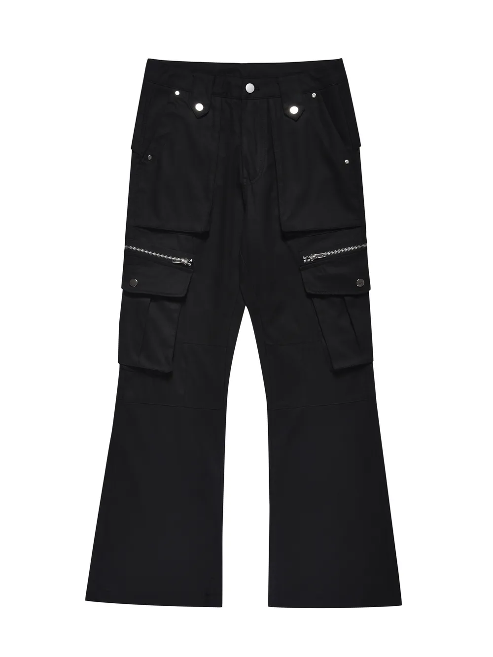 Men's Multi-Pocket Flared Cargo Pants, image 5