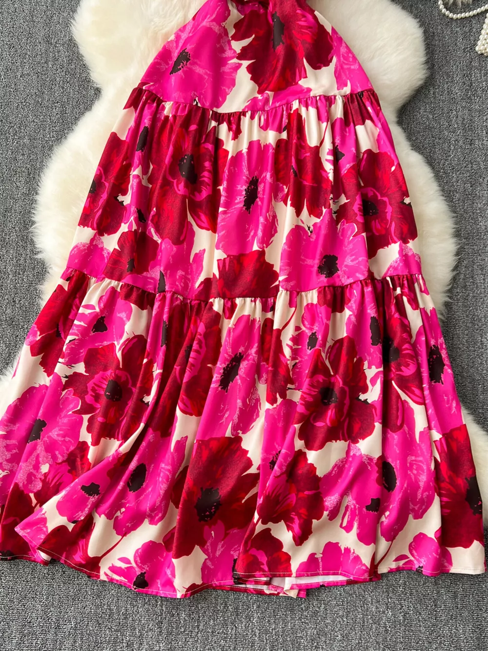 Floral Print Tiered Cami Dress, image 6