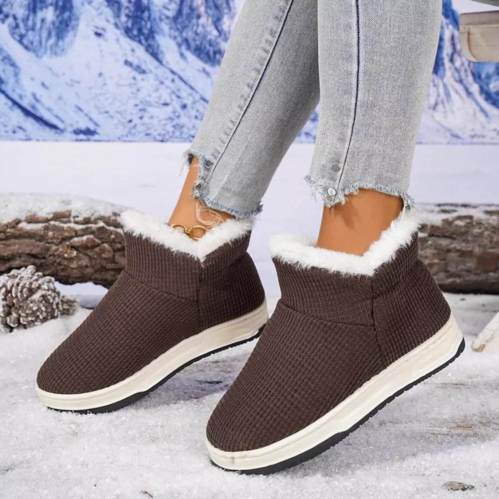 Cozy Knit Ankle Boots with Plush Lining, image 5