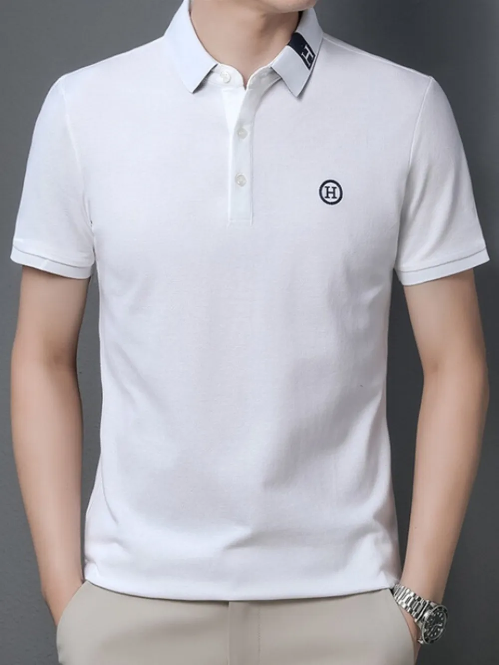 Men's Plus Size Classic Short Sleeve Polo Shirt, image 6
