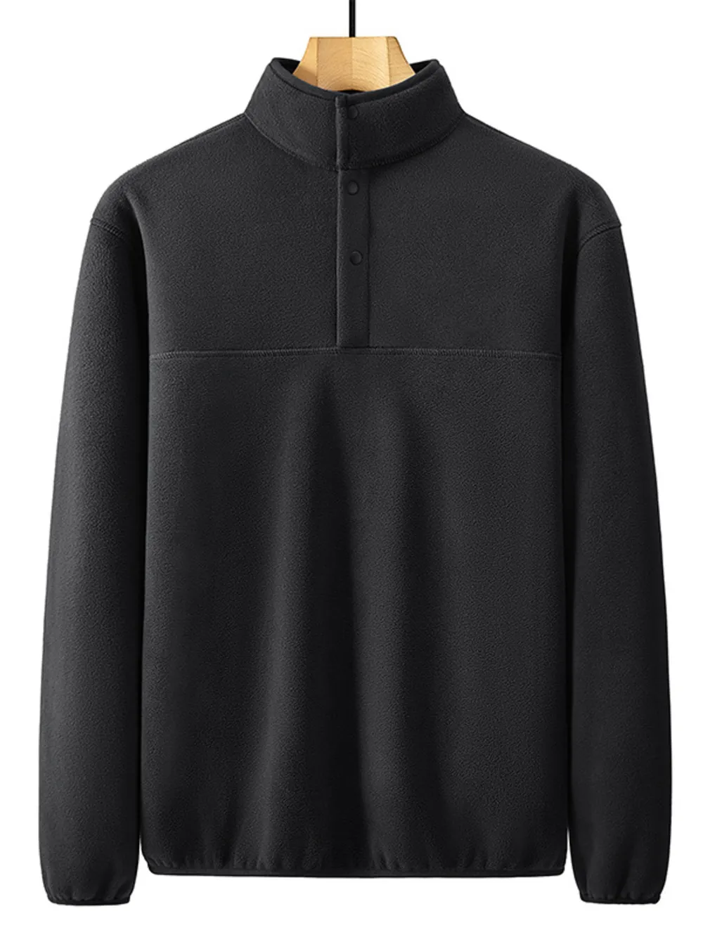 Men's Plus Size Fleece Turtleneck Long Sleeve Sweatshirt, image 2
