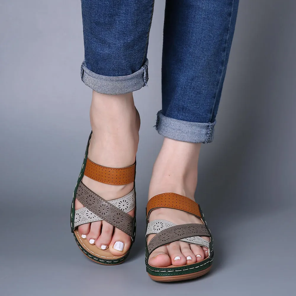 Crisscross Casual Wedge Sandals, image 4