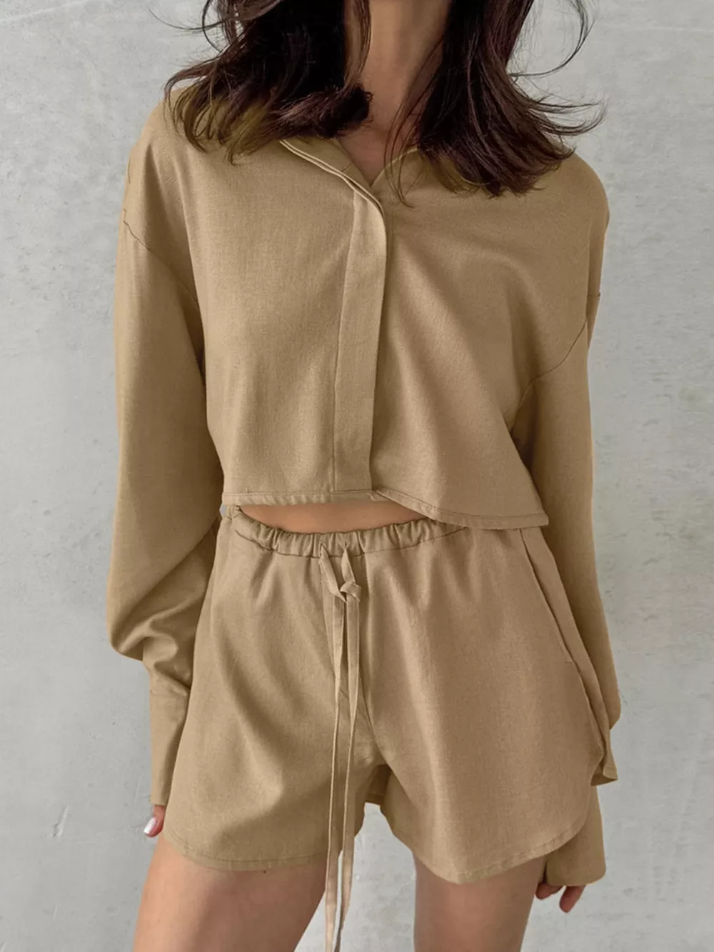 Long Sleeve Top and Shorts Set, image 7