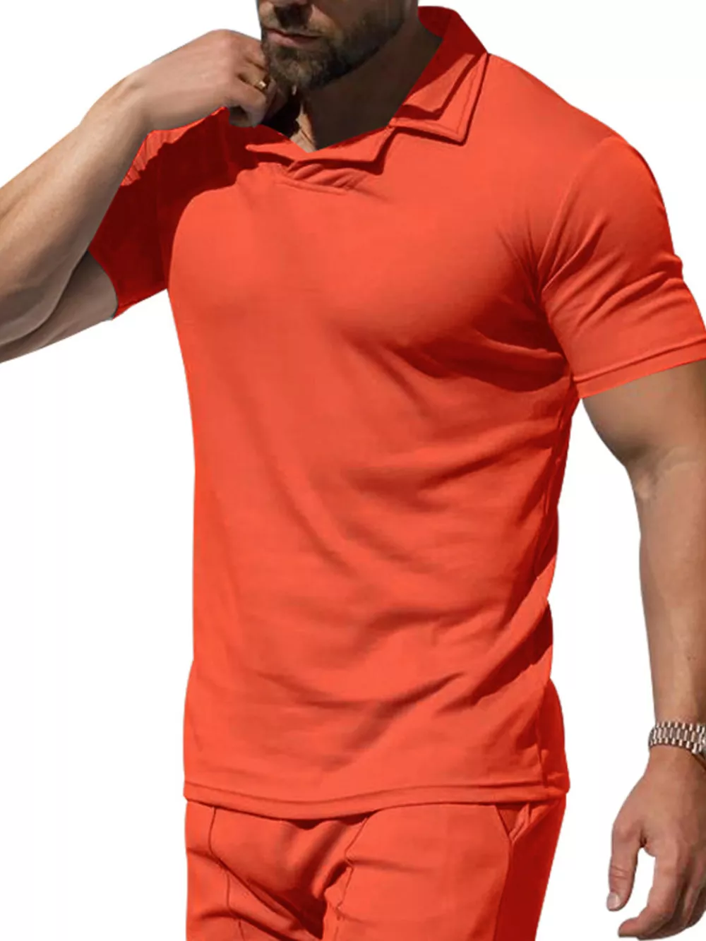Men's Full Size Casual Short Sleeve Polo Plus Size, image 11