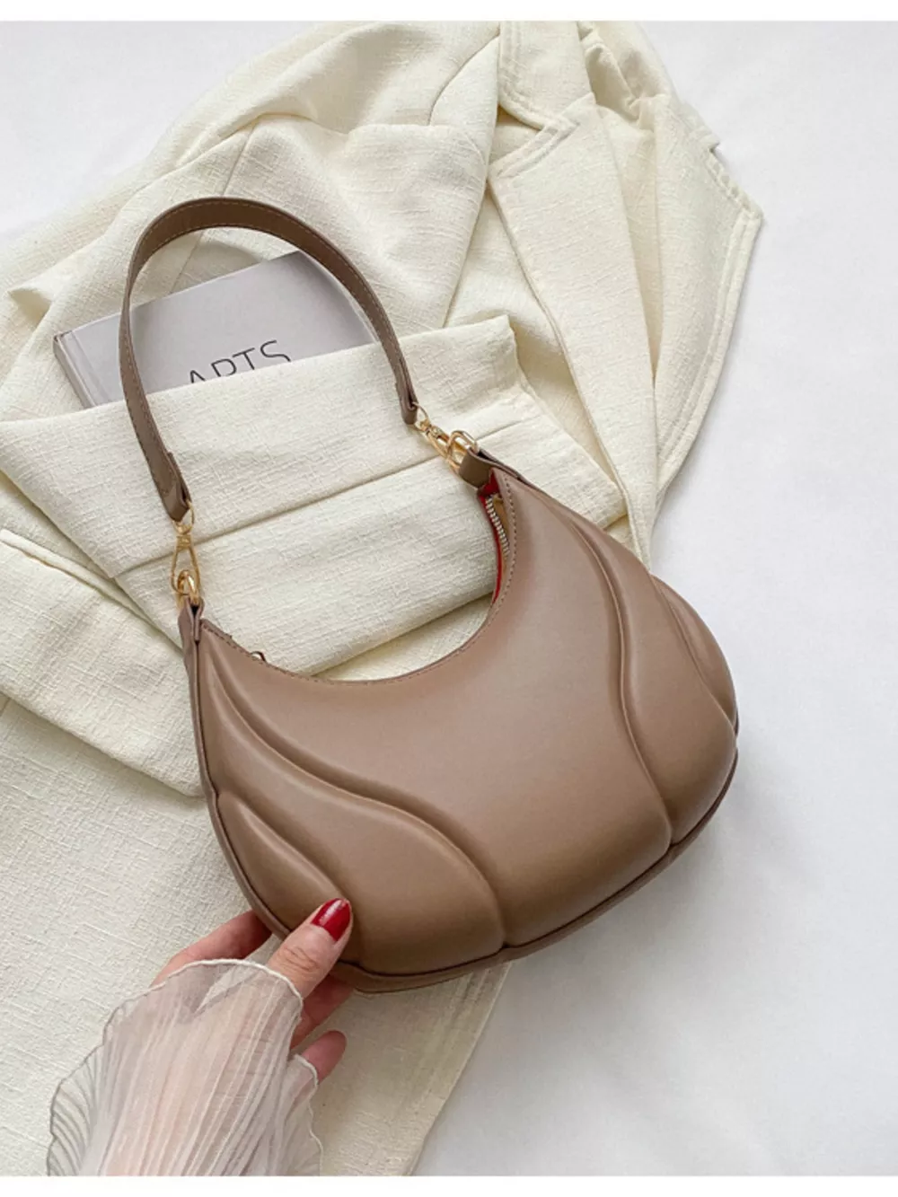 Solid Color Shoulder Bag, image 12
