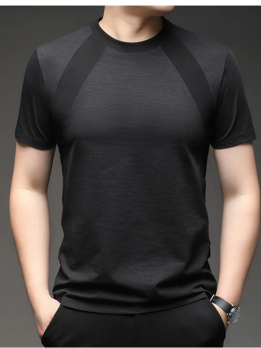 Men's Plus Size Round Neck Short Sleeve T-Shirt