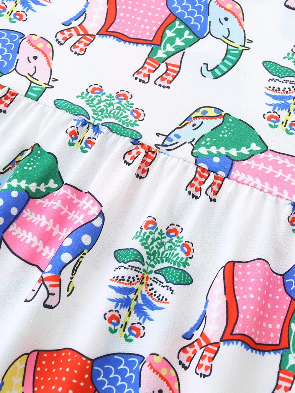 Children's Sleeveless Elephant Print Casual Dress, image 3