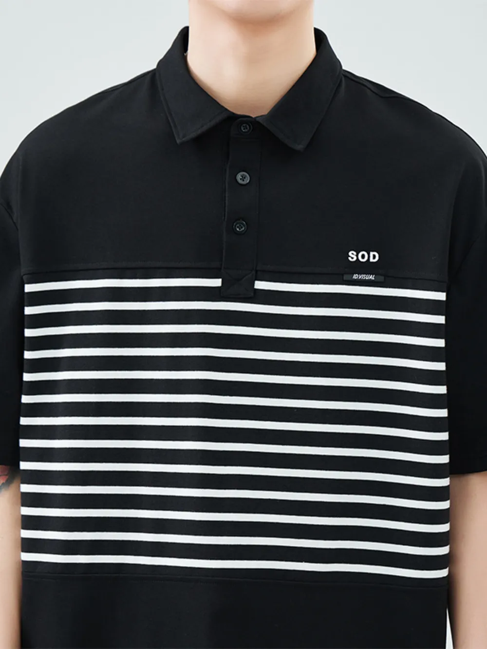 Men's Plus Size Button Detail Short Sleeve Polo, image 5