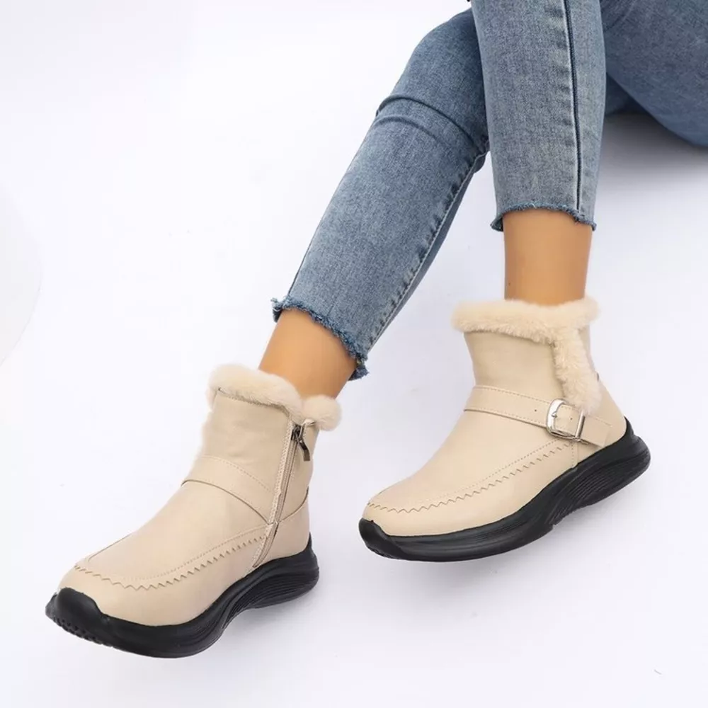 Faux Fur Buckle Boots, image 9