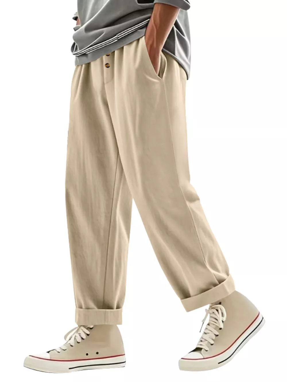 Men's Full Size Drawstring Loose Fit Pants Plus Size, image 18