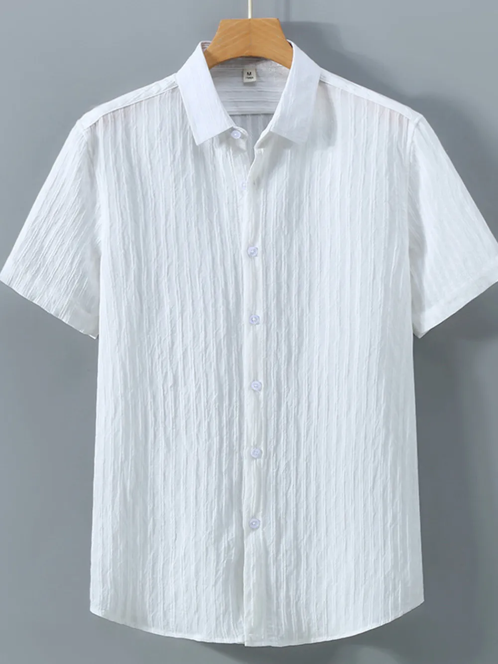 Men's Plus Size Button Up Short Sleeve Shirt, image 8