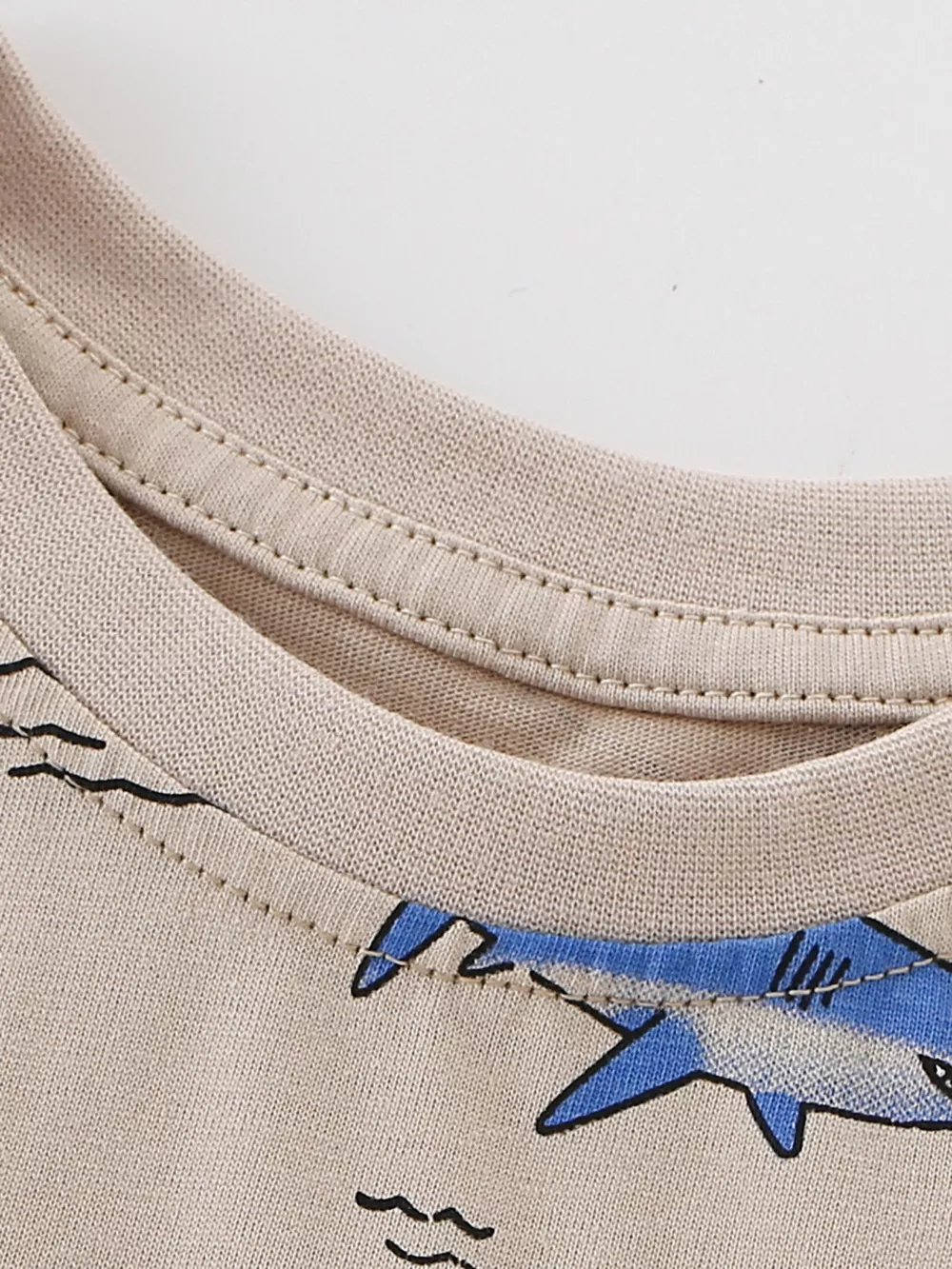 Children's Shark Print Crew Neck Short Sleeve T-Shirt, image 4