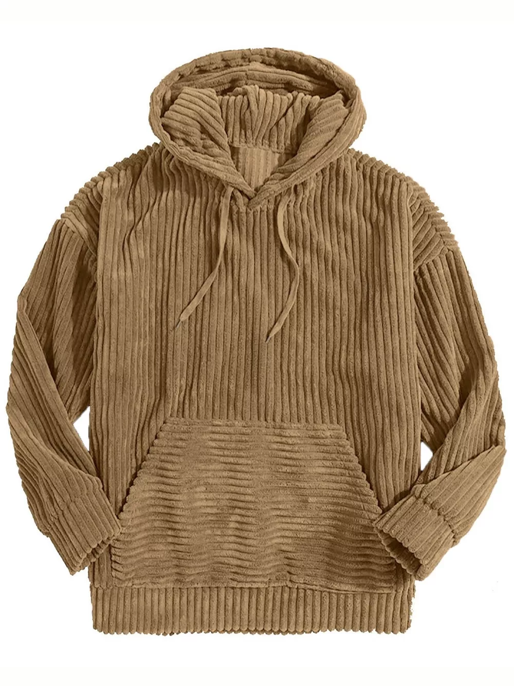 Men's Full Size Casual Corduroy Hoodie Plus Size, image 9