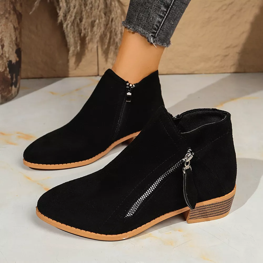 Point Toe Block Heels Boots, image 3