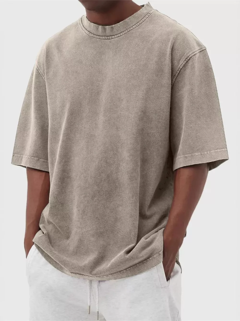 Men's Full Size Vintage Wash Oversized T-Shirt Plus Size, image 7
