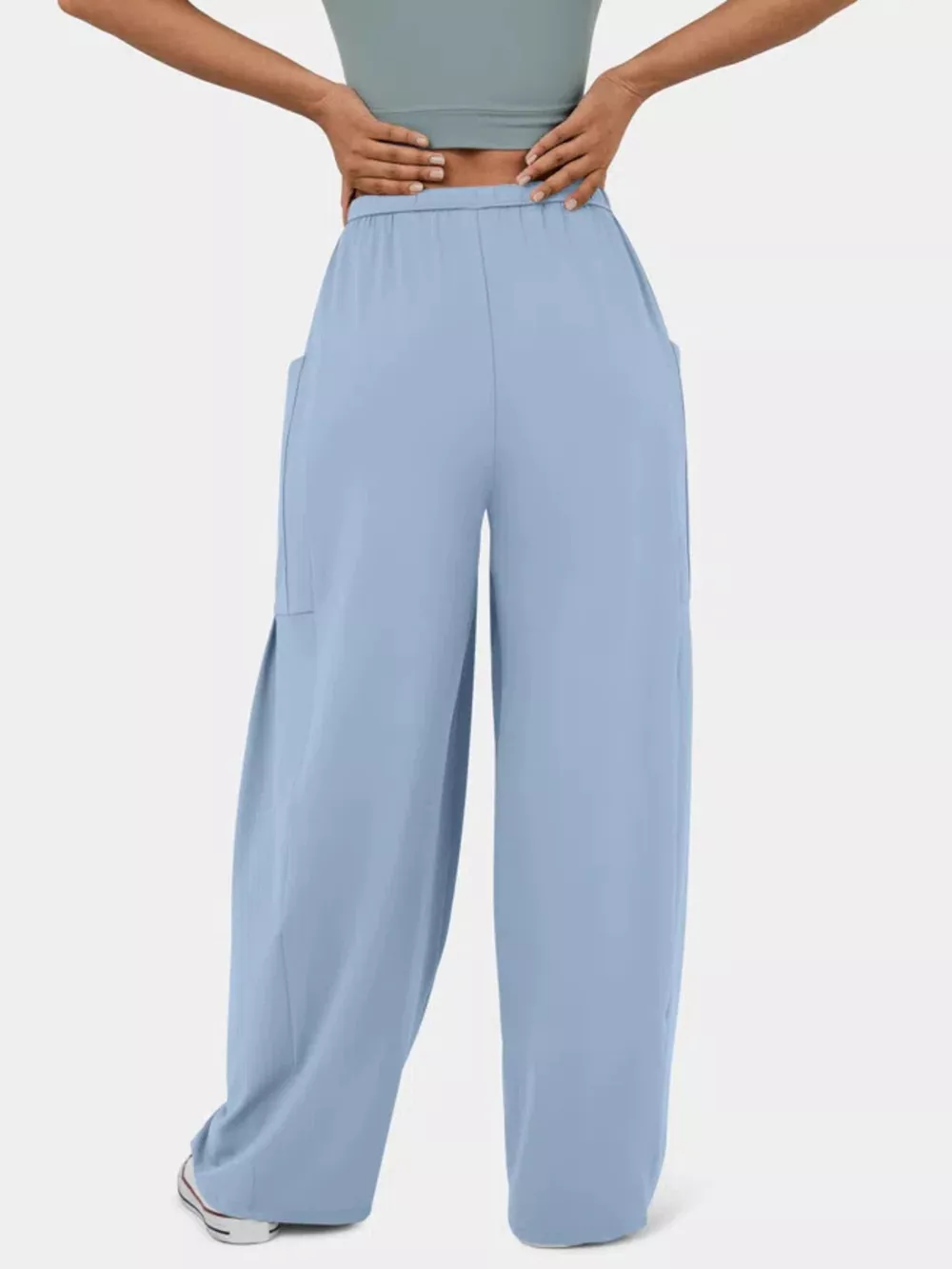 High-Waisted Drawstring Wide-Leg Pants, image 9