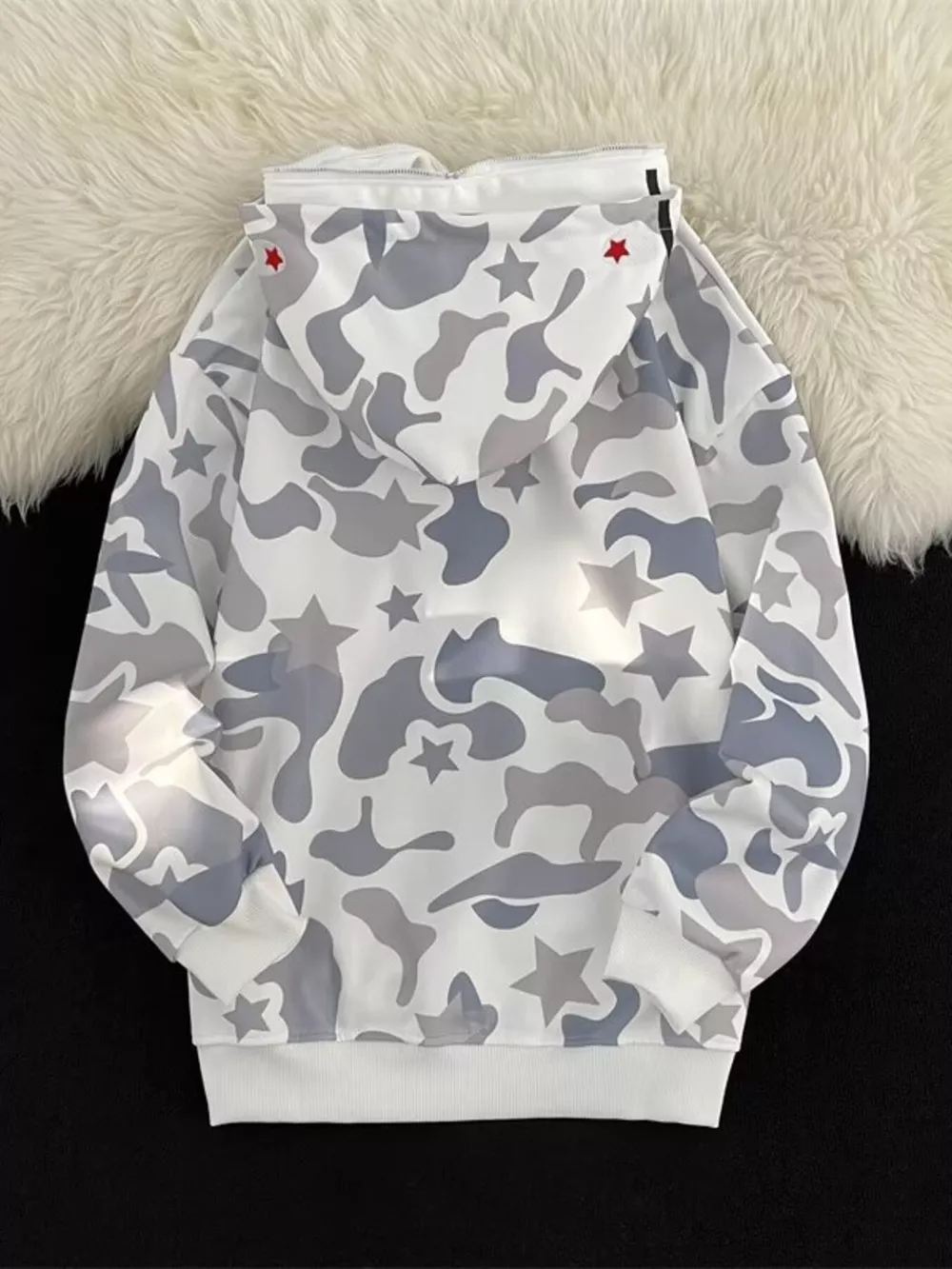 Men's Camo Print Zip-Up Hoodie, image 3