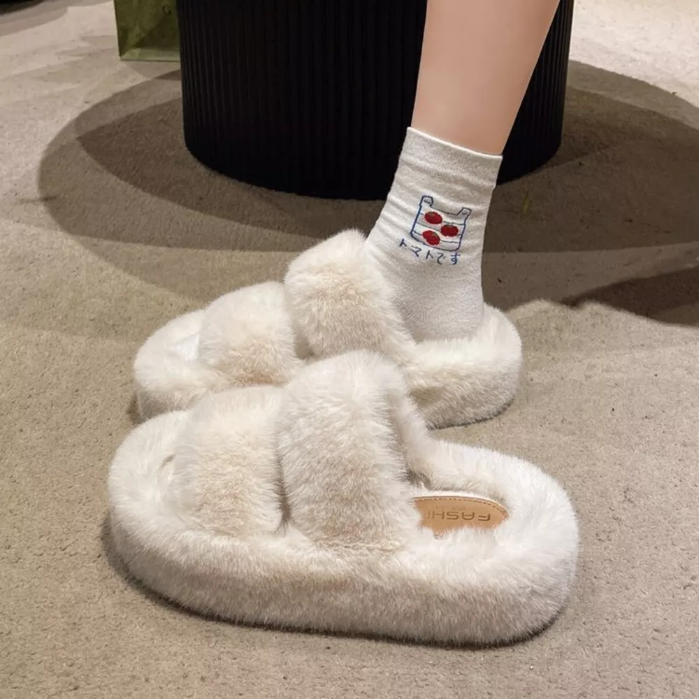 Fuzzy Open Toe Slippers, image 16