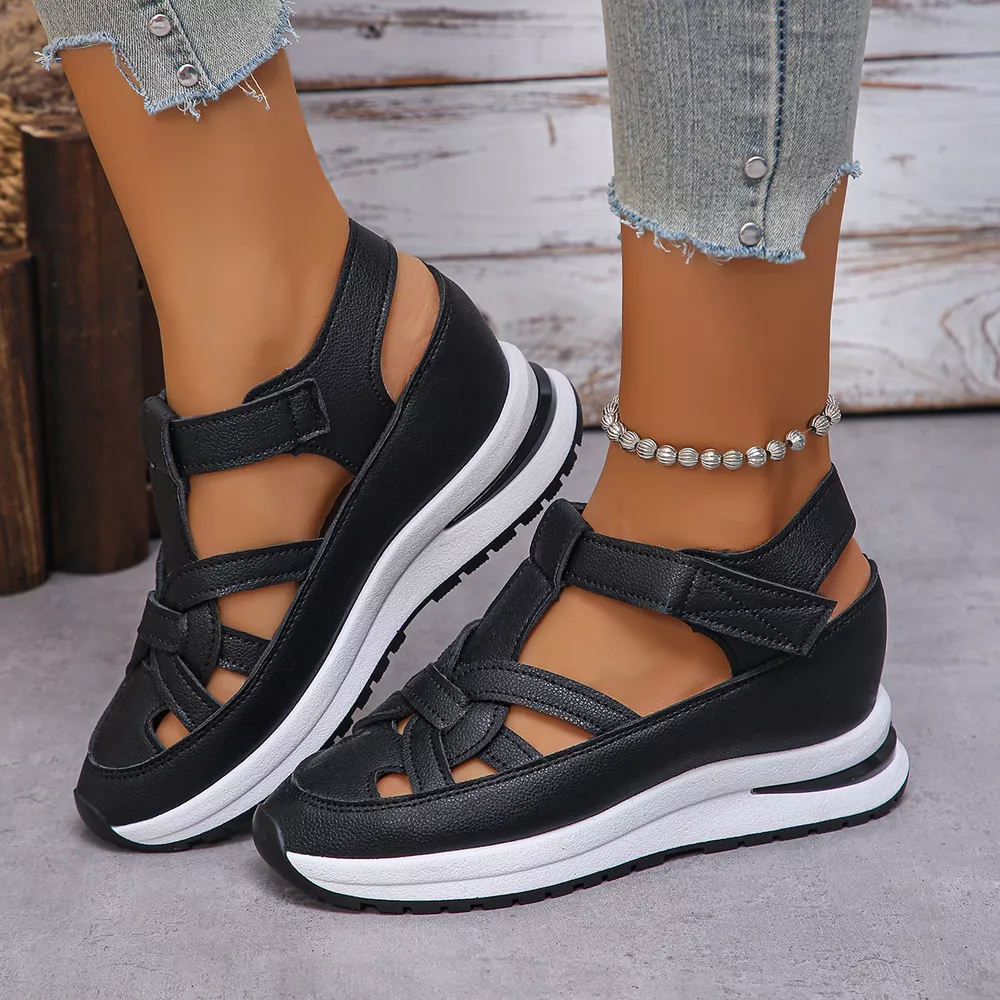 Velcro Wedge Sandals, image 7