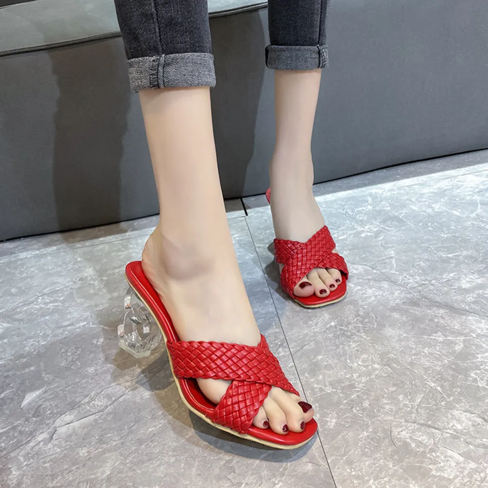 Crisscross Block Heel Sandals, image 3