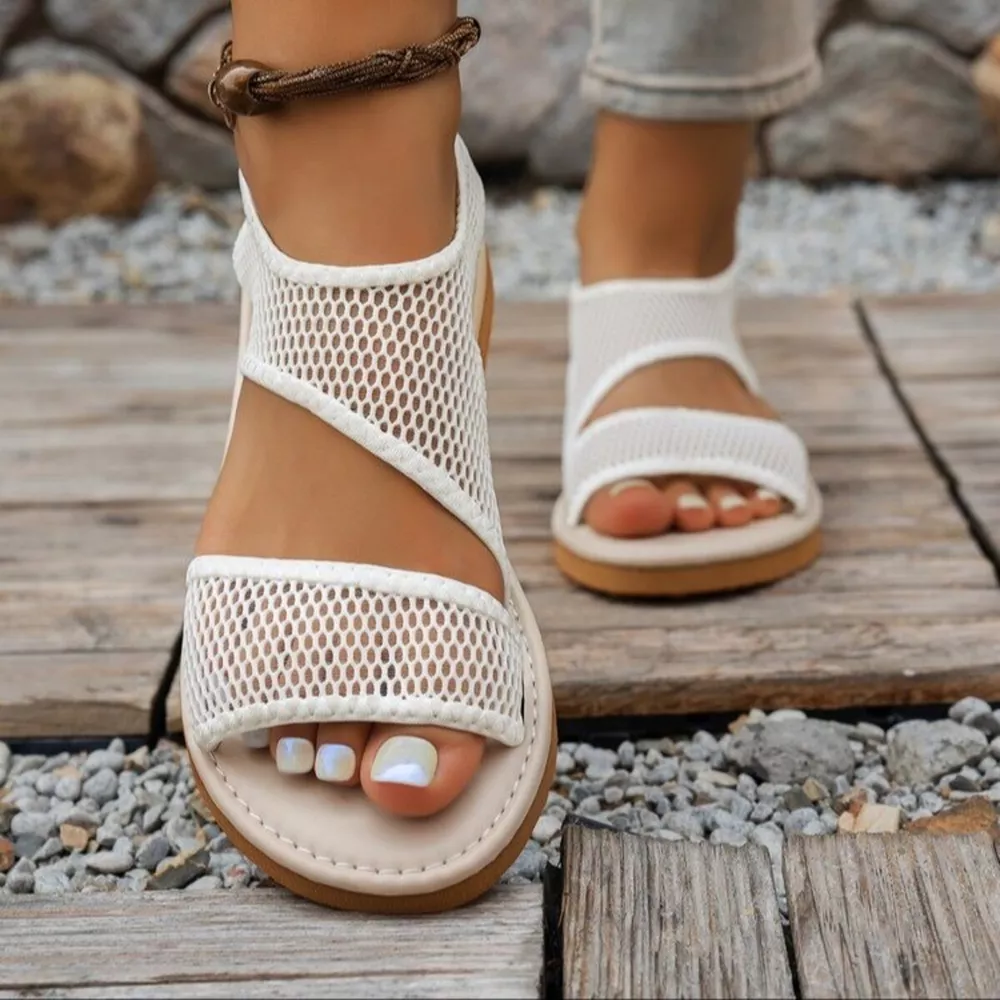Open Toe Mesh Sandals, image 3