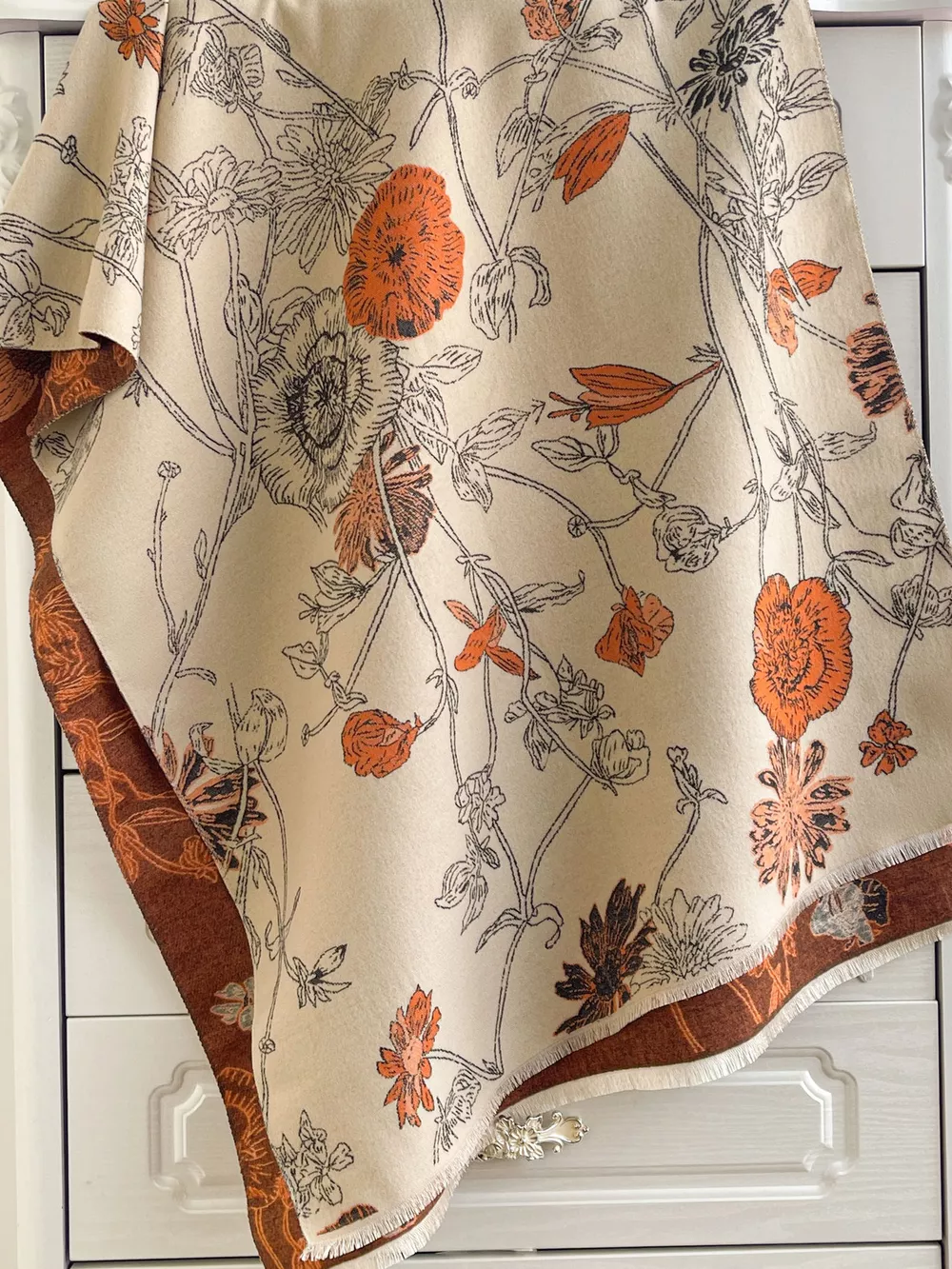 Floral Print Reversible Scarf, image 8