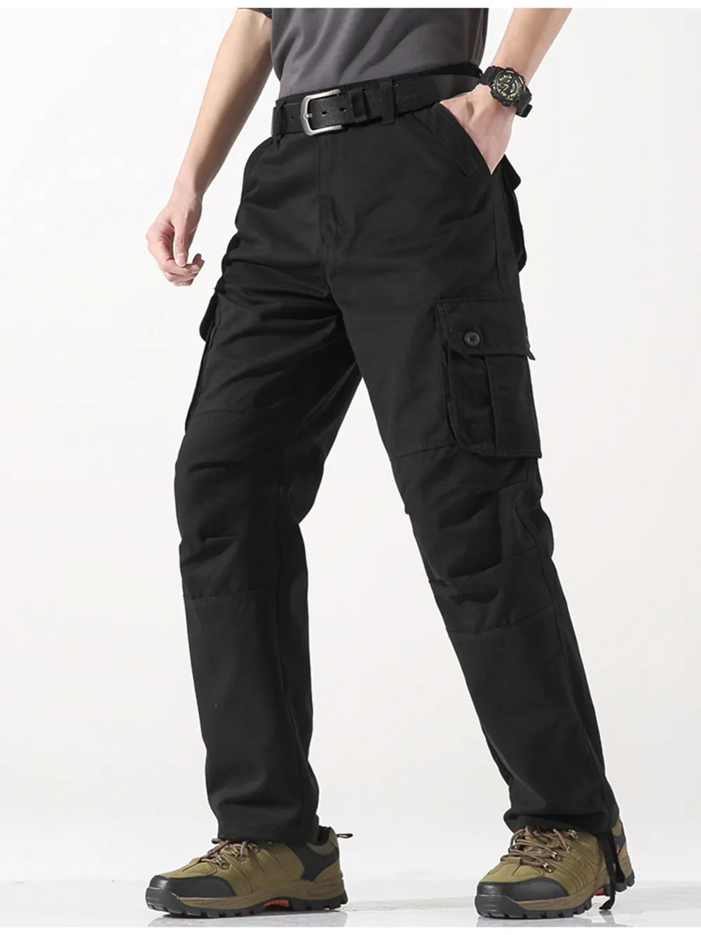 Men's Wide Leg Cargo Pants, image 5