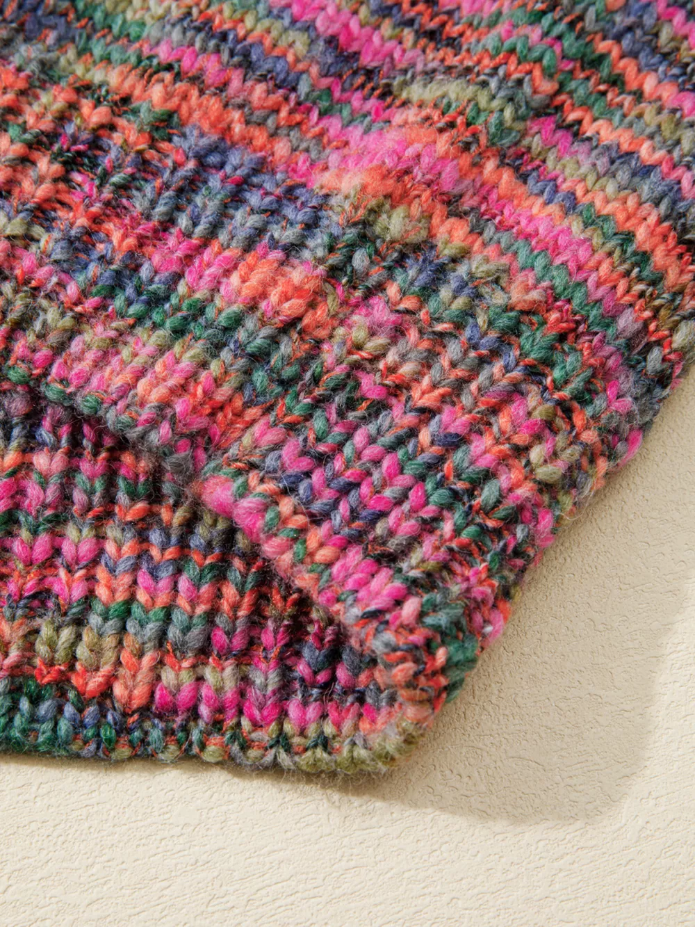 Space Dye Yarn Crew Neck Sweater, image 9