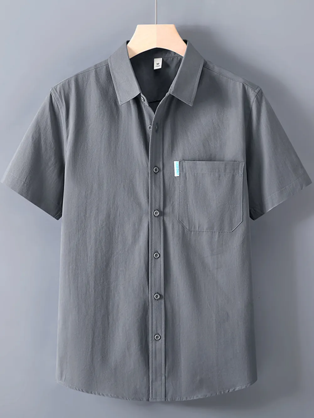 Men's Plus Size Button Up Short Sleeve Shirt, image 2