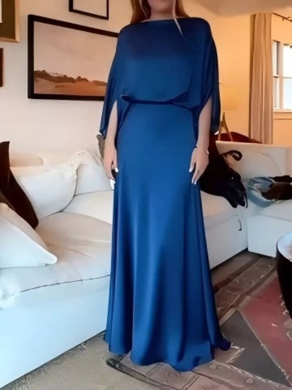Full Size Elegant Batwing Sleeve Maxi Dress Plus Size, image 10