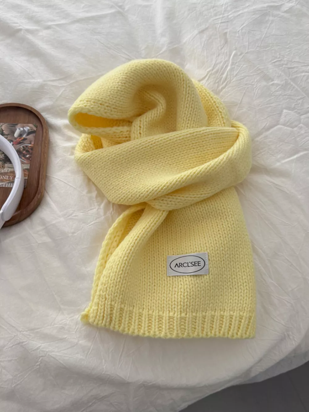 Solid Color Knitted Winter Scarf, image 7