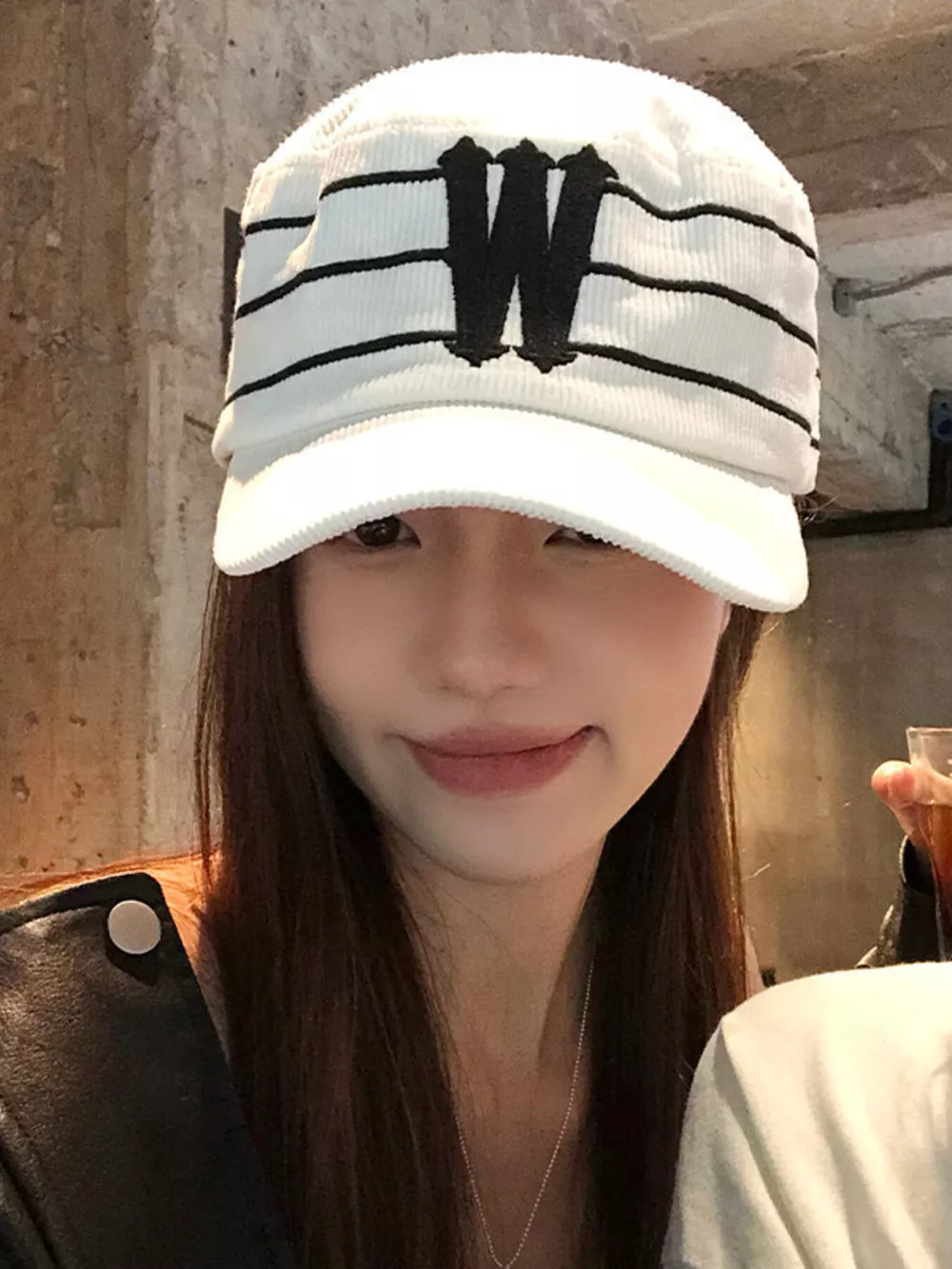 Striped Letter 'W' Baseball Cap, image 4