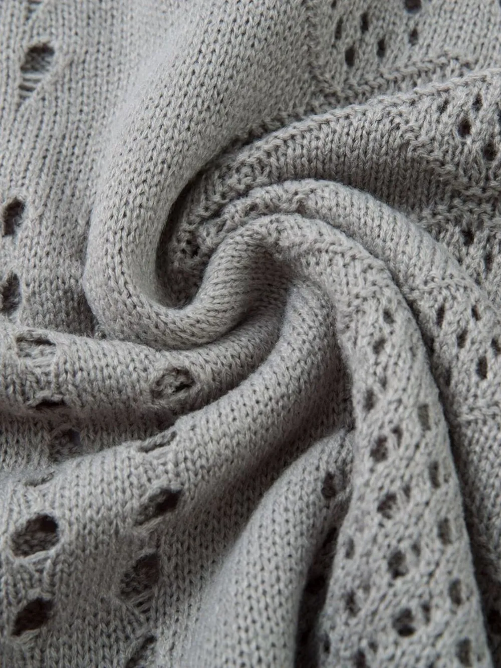 Men's Openwork Button Detail Knit Henley T-Shirt, image 13