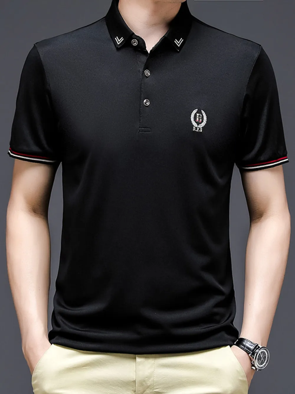 Men's Plus Size Short Sleeve Collar Polo Shirt