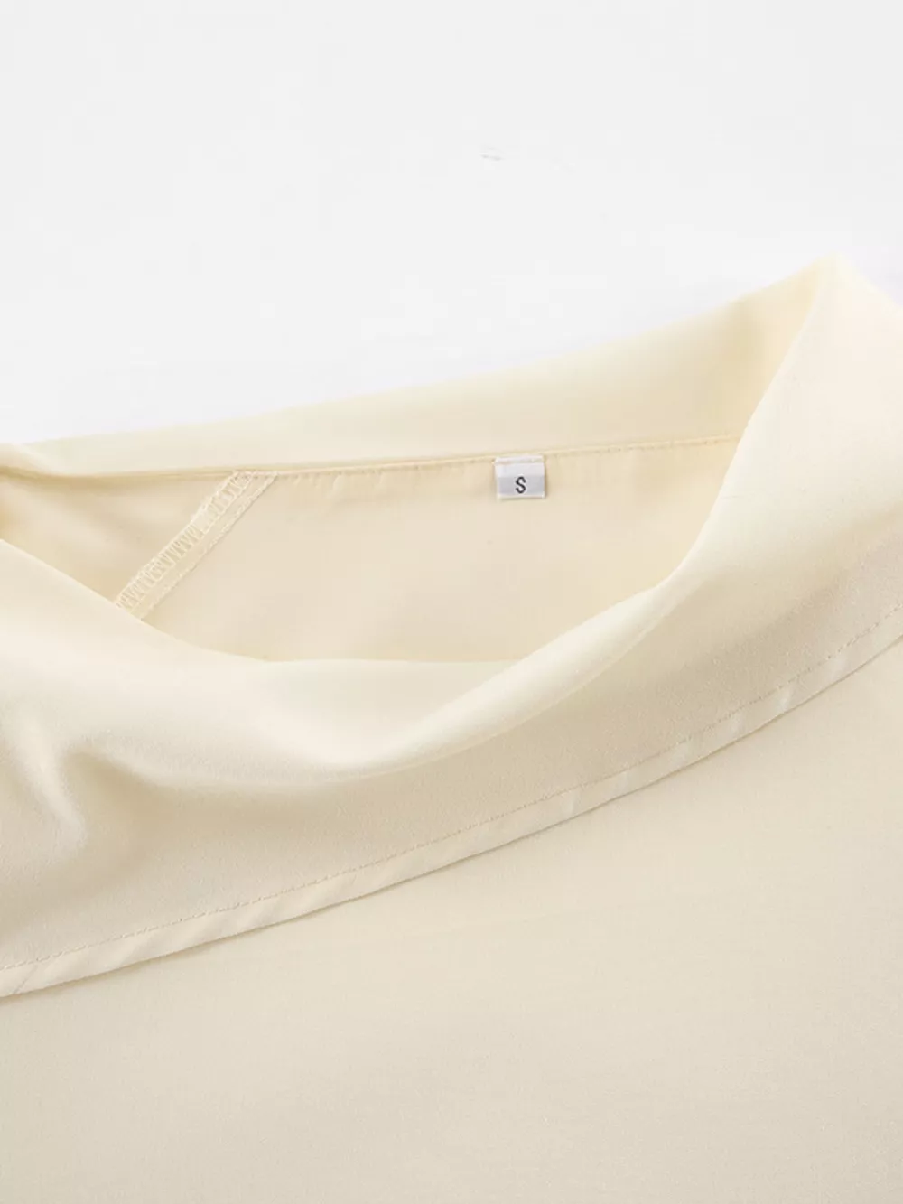Asymmetrical High Collar Long Sleeve Blouse, image 13