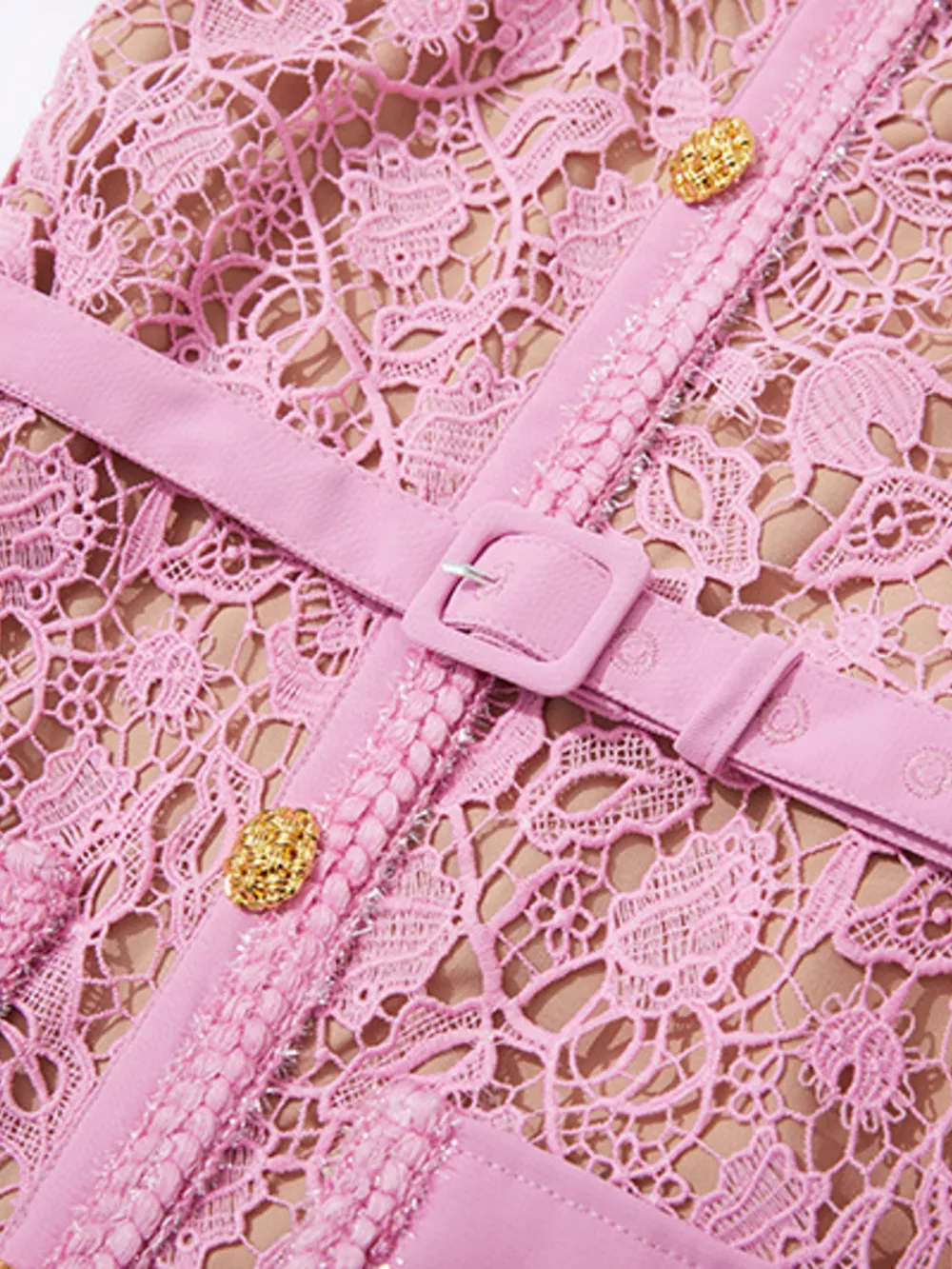 Lace Button-Up Midi Dress, image 18