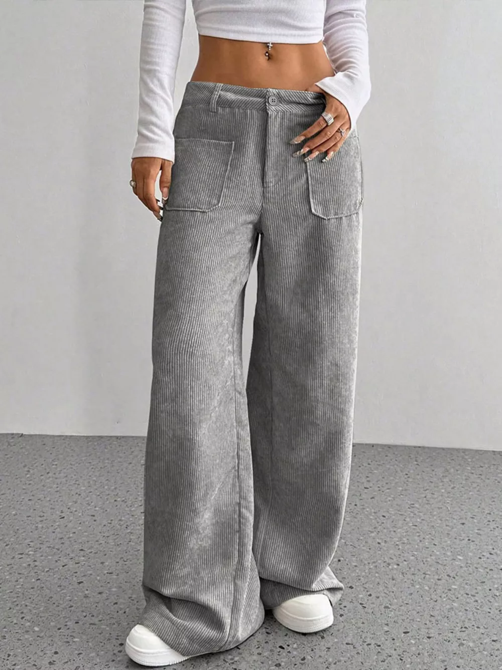 Wide Leg Corduroy Pants, image 22