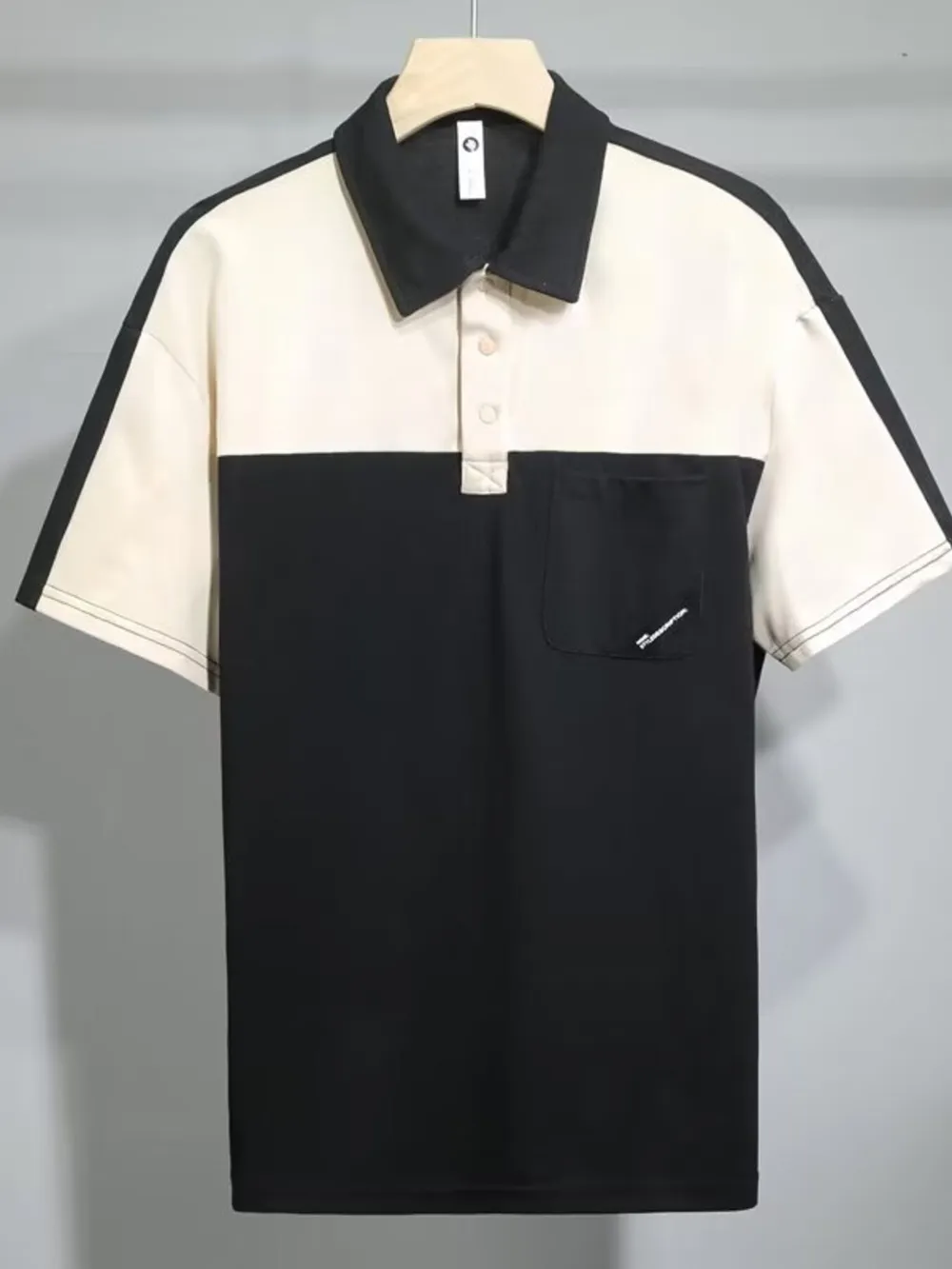 Men's Plus Size Color Block Polo with Pocket, image 3
