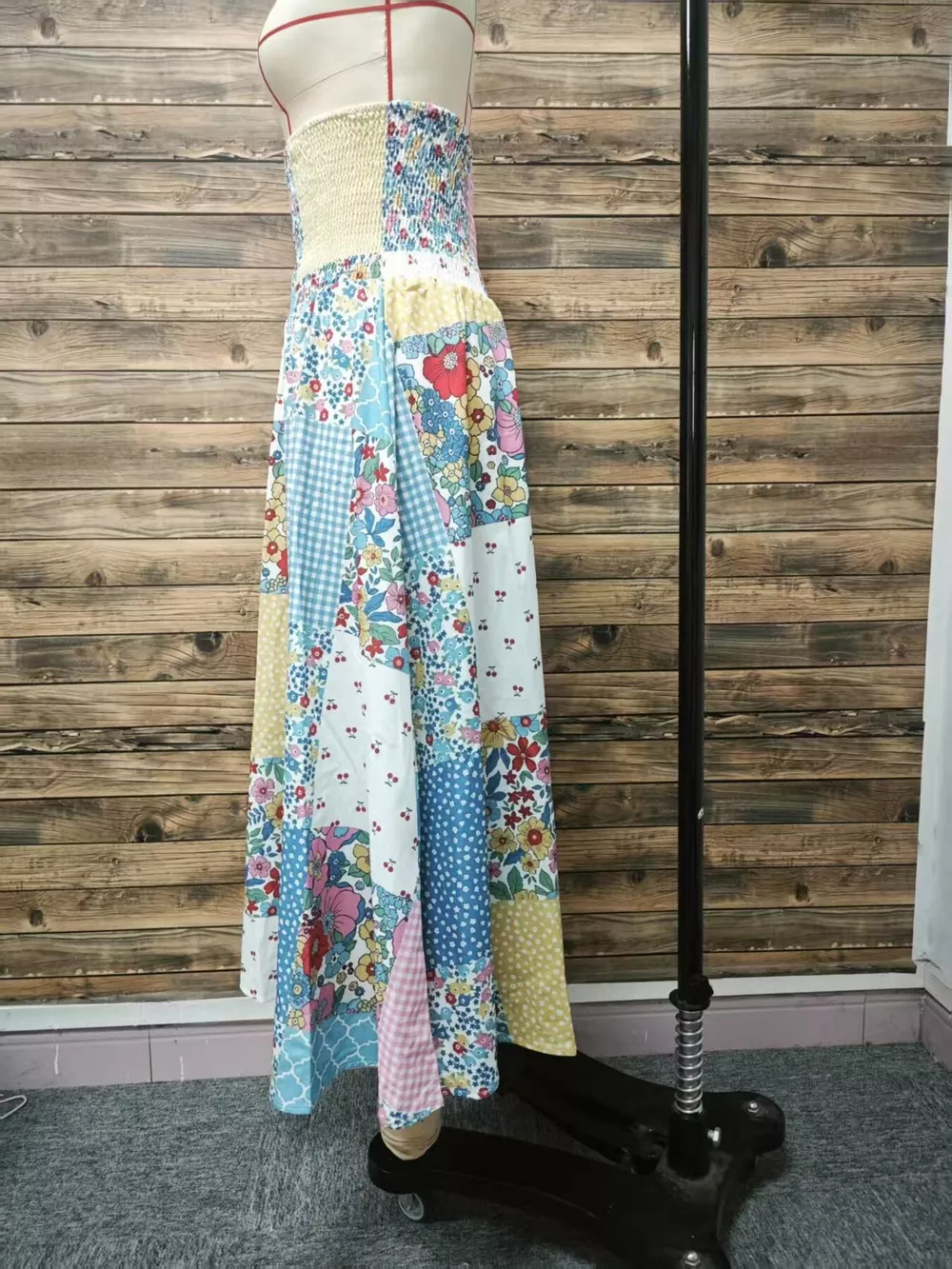 Patchwork Floral Maxi Skirt, image 5