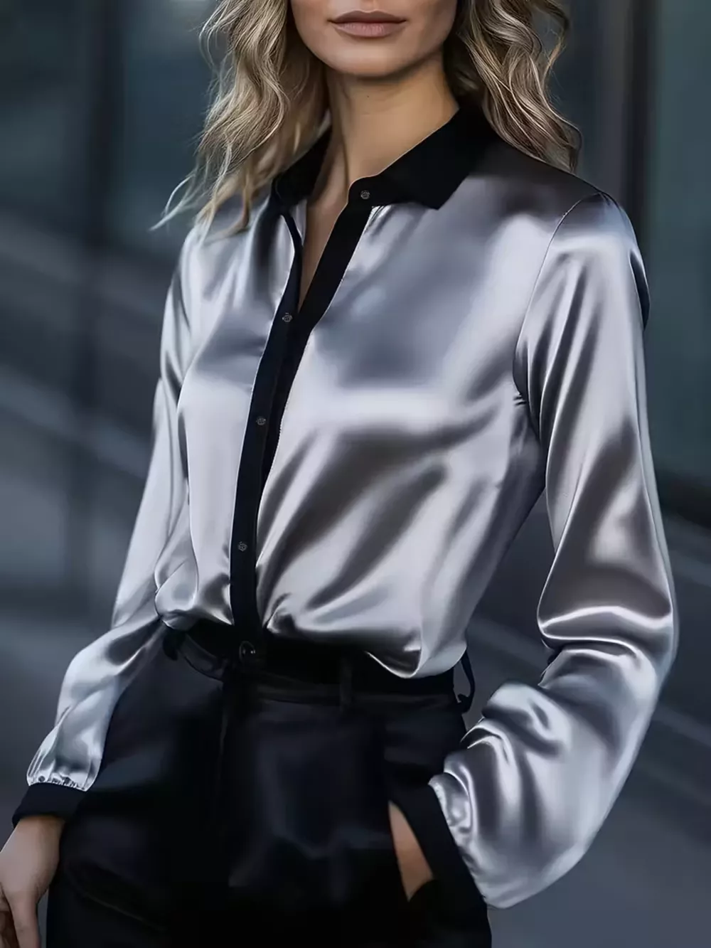 Button Up Long Sleeve Shirt, image 7