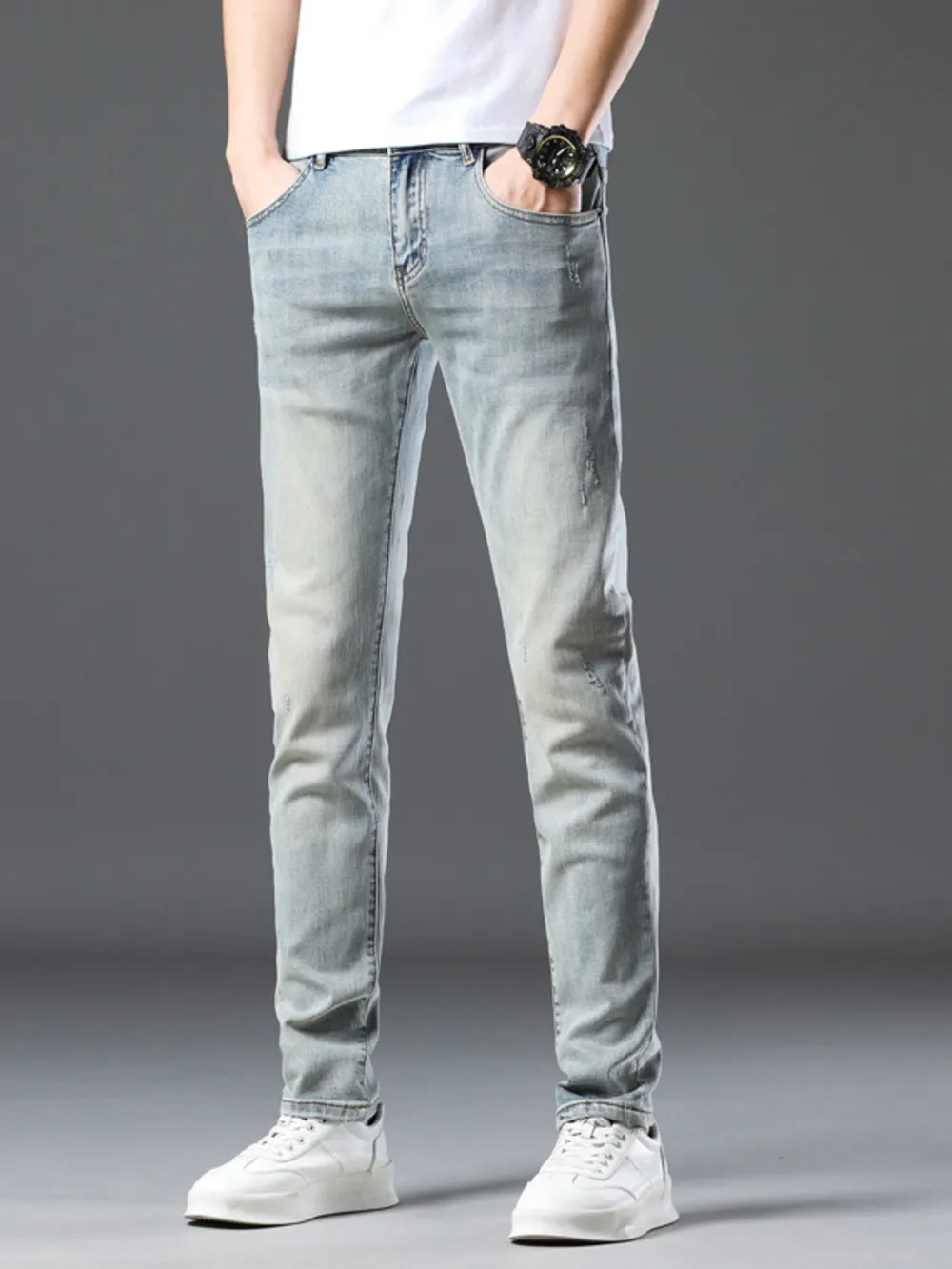 Men's Wash Slim Fit Jeans, image 2
