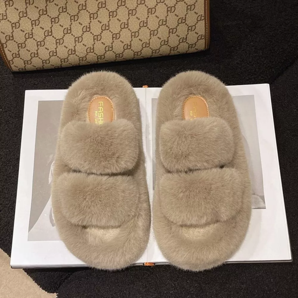 Fuzzy Open Toe Slippers, image 17
