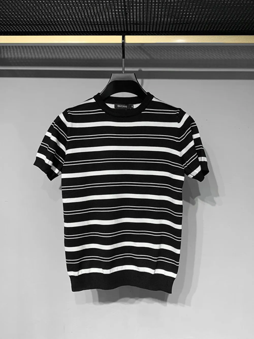 Men's Plus Size Classic Striped Short Sleeve Knit T-Shirt