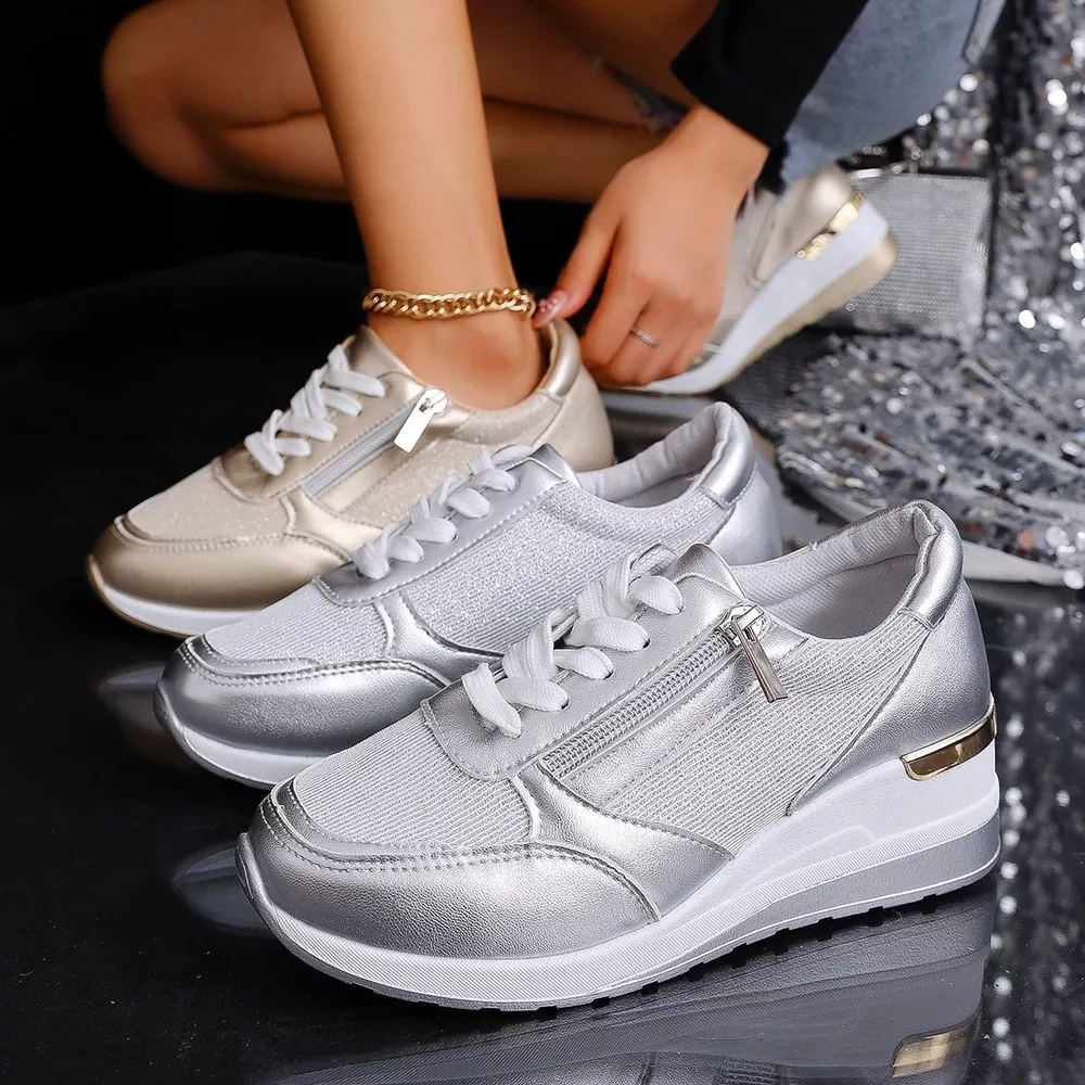 Round Toe Lace Up Sneakers, image 2